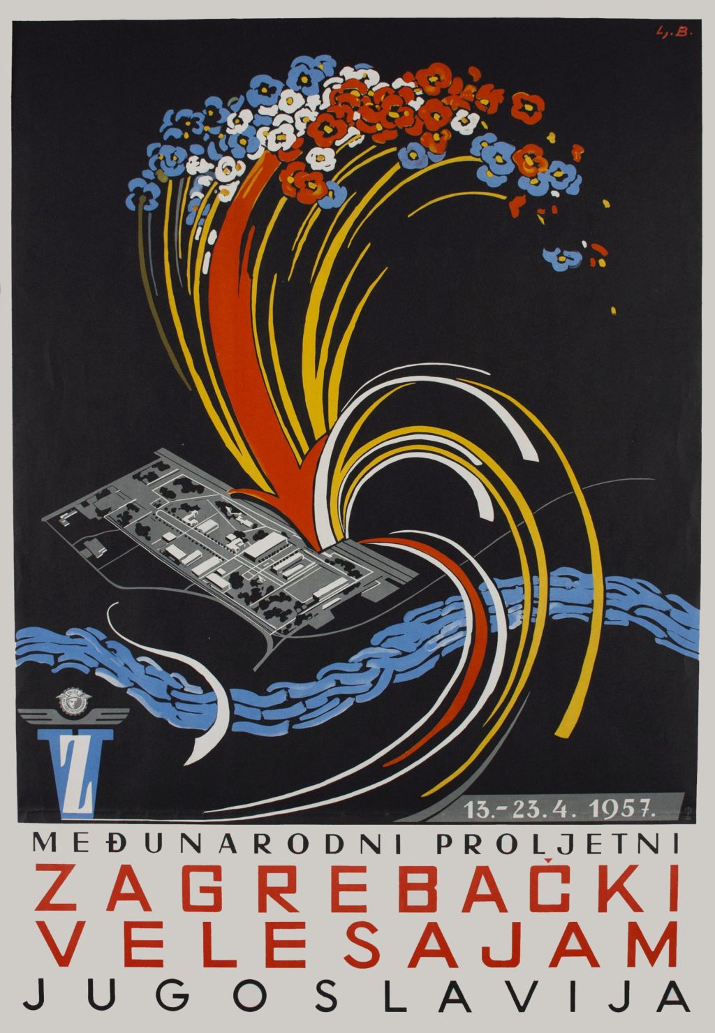 Zagrebački velesajam. Plakat 1957. godine (Autor Ljubo Babić)